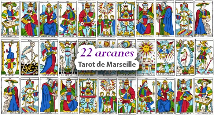Tarot de Marseille - Les 22 arcanes majeurs du tarot de Marseille