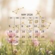 Votre horoscope complet de mai 2026 avec toutes les dates clés pour chaque signe
