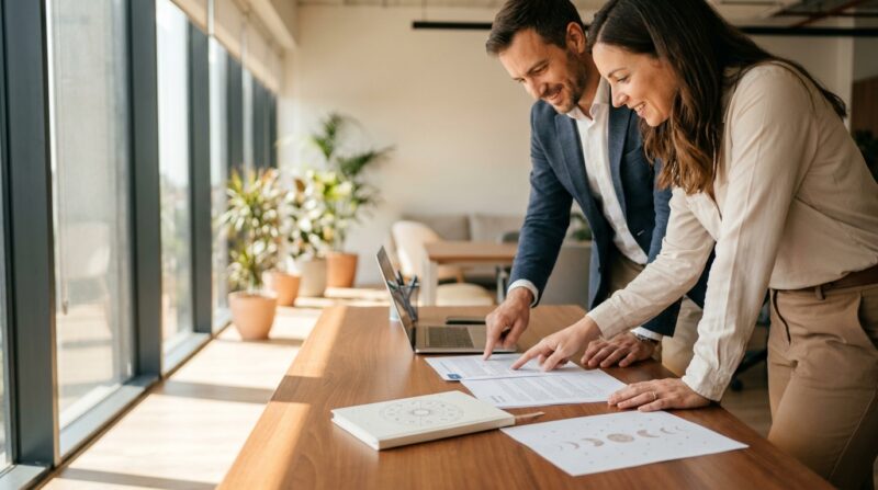 La synastrie des couples qui travaillent ensemble et les défis qui les attendent